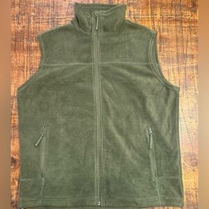 Cabela’s Men’s Fleece Vest, Army Green, Full Zip, Size Medium